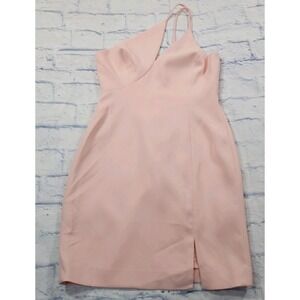 BCBG Maxazria WOMENS SIZE 4 Light Pink Halter Cutout Mini Dress